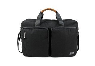 PKG Trenton 31L Recycled Messenger / Backpack - Black / Tan - PKG-TREN-RD-BK01TN Product Image