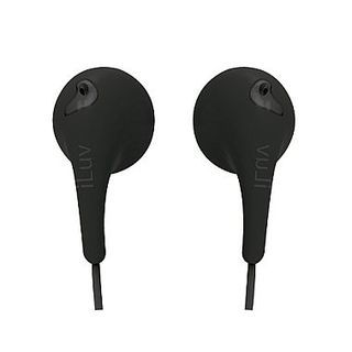iLuv Bubble Gum 2 - Flexible, Jelly-Type Stereo Earphones - iEP205 Black Product Image